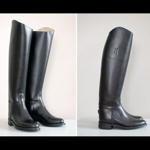 Bottes D'équitation Vintage Effingham Bond - Femmes - Taille 10.5 - Cuir Noir - Années 90 - USA